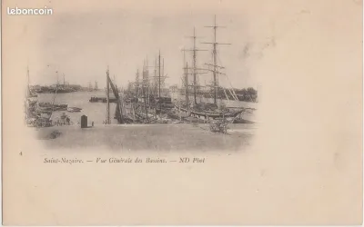 44 - Saint-Nazaire, Vue générale des Bassins, voiliers