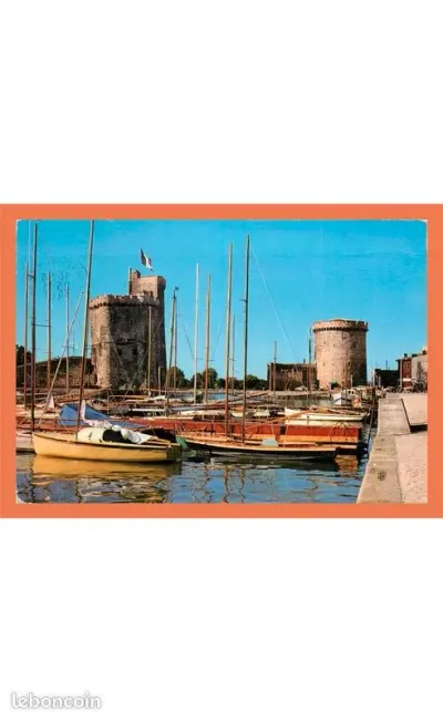 A473 / 119 17 -La Rochelle tour saint nicolas et la tour de la chaine ( voilier