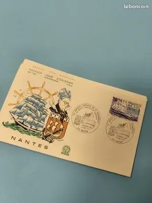 Enveloppe FDC premier jour d?émission Nantes timbre voilier cachet 1979