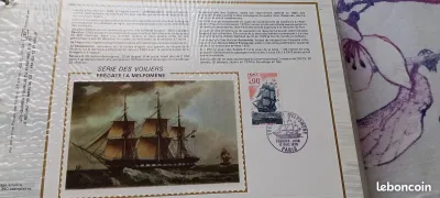 Feuillet philatelique honorant la serie des voiliers le melpomene