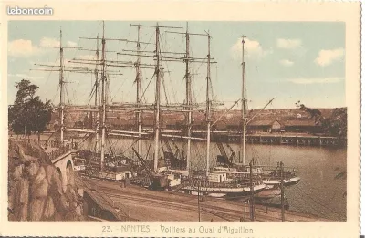 Nantes : voiliers au quai d'Aiguillon