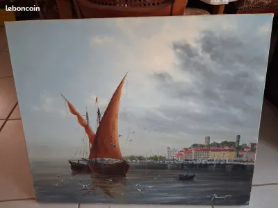 Peinture voilier Cannes "Jean Jacques Bourcart"
