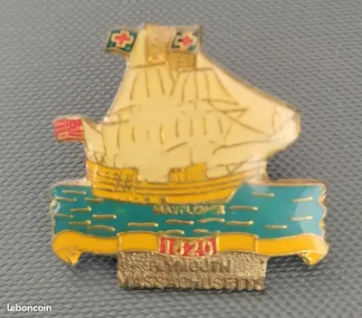 Pin's Bateau Voilier Plymouth Massachusetts Mayflower 1620