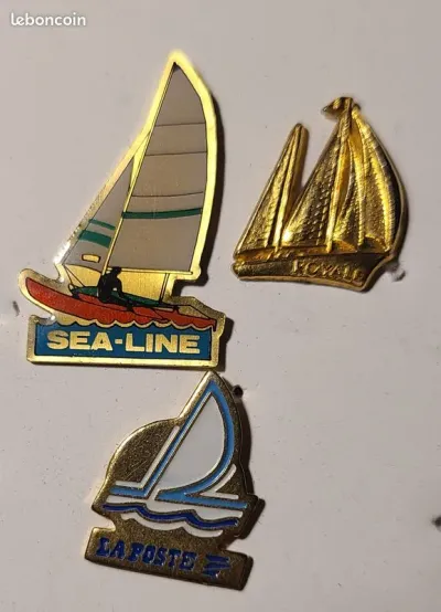 Pin's lot de 3 voiliers