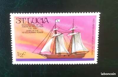 Timbre neuf Saint Lucia (voilier)