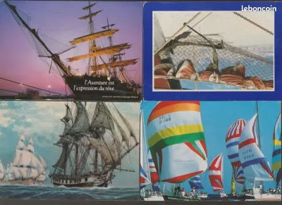 Voiliers : Lot de 50 cartes postales